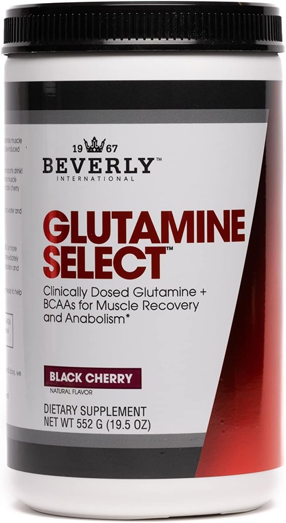 Beverly International Glutamine Select, 60 Servings. Fórmula de L-Glutamina y Aminoácidos de dosis clínica para el músculo magro y la recuperación. Powder libre de azúcar. BCAA.