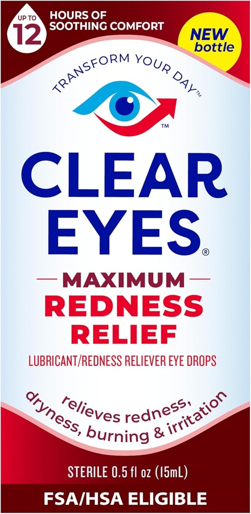Ojos claros ← Máximo Redness Alivio Ojos gotas Silencio 0,5 FL OZ