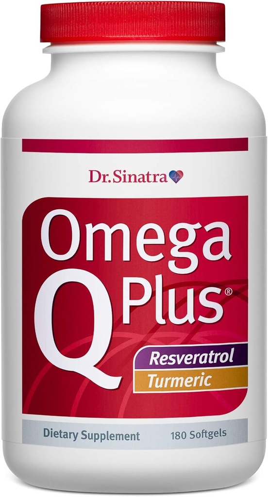Dr. Sinatra Omega Q Plus Resveratrol y Turmeric - Omega-3 Suplemento con CoQ10 Apoyo para la Flujo Sangre Saludable y Respuesta Inflamatoria Saludable (90 Day Supply)