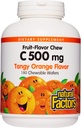 Factores naturales, Niños Chewable Vitamina C 500 mg, Soporta Immune Health, Huesos, Dientes y Gums, Tangy Orange, 180 Cuenta (Pack of 1)