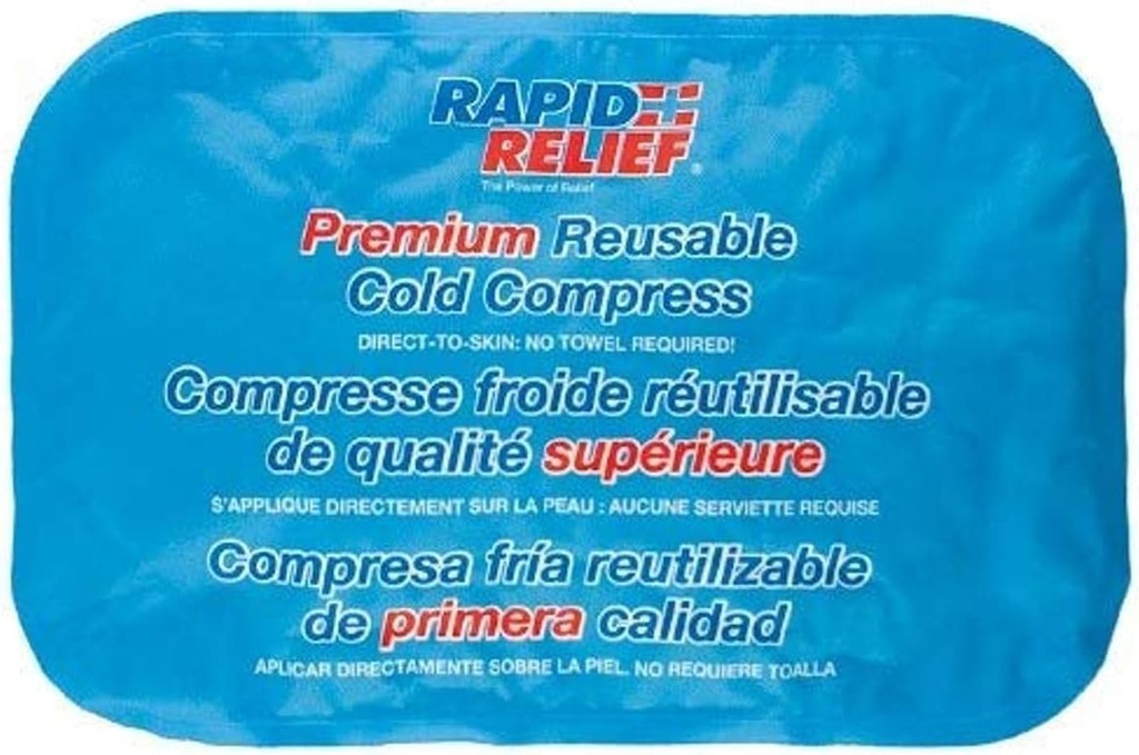 Compresor rápido de gran gel reutilizable de gran tamaño - Paquetes de hielo flexible cómodo para la espalda, rodilla, hombro, dolores musculares y alivio de dolor corporal 8” x 12”