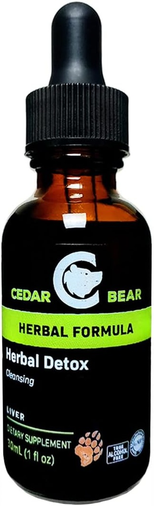 Oso de Cedro - Detox Herbal un Suplemento Herbal Líquido Esa es una limpieza profunda desintoxicación que ayuda a limpiar órganos y tejidos de toxinas ambientales 1 Fl Oz