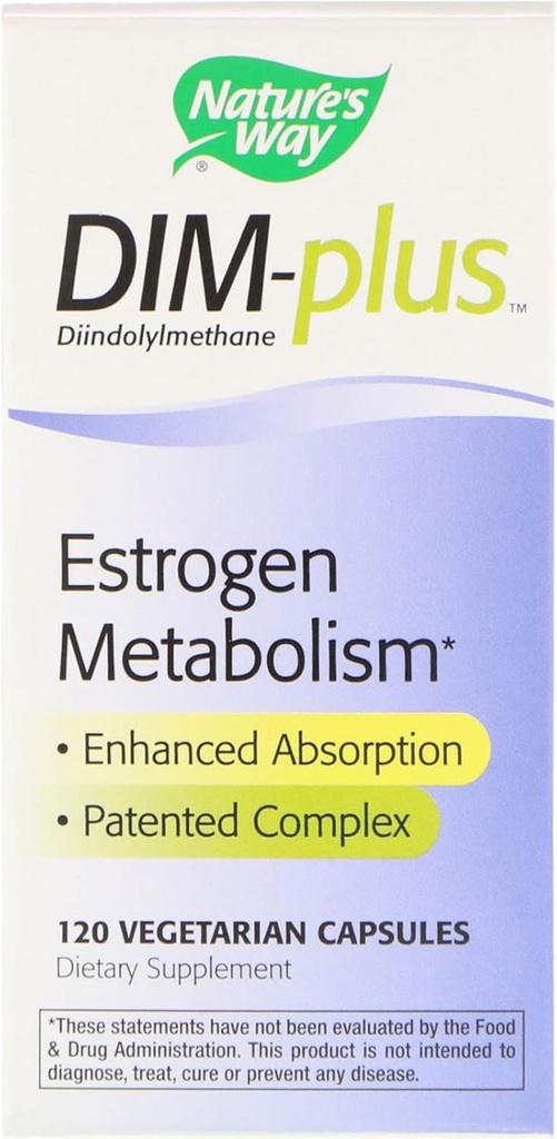 Naturalezas Way Dim Plus Estrógeno Metabolismo, 2 paquetes de 120 ct