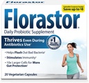 Probióticos Florastor para Salud Digestiva &amp; Inmuna, 20 cápsulas, Probióticos para Mujeres &amp; Hombres, La acción dual ayuda a eliminar las malas bacterias " aumenta el bien con nuestra variedad única Saccharomyces boulardii
