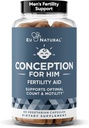 Conception For Him – Fertility Supplements for Men, Male Fertility Booster & Prenatal – Optimal Sperm Count, Motility Strength – Ashwagandha, Folate Folic Acid,Magnesium & Zinc – 60 Veg Soft Capsules