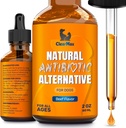 Antibióticos naturales para perros para alergias, infecciones, tos, musgos digestivos – Antibióticos perros con sabor a carne de res Puede apoyar la orina y la respiración – Composición orgánica con arándano – 2 Oz
