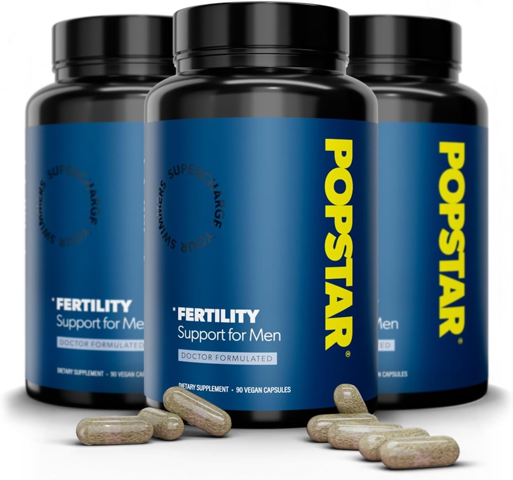 Suplemento de Fertilidad para Hombres - Doctor Formulado - Hecho en EE.UU. - Vitaminas Prenatales para Hombre - Suplementos de Fertilidad Hombre - Booster - Conde & Activador de Motilidad - 90 cápsulas Vegan (3 Mes de Suministro)