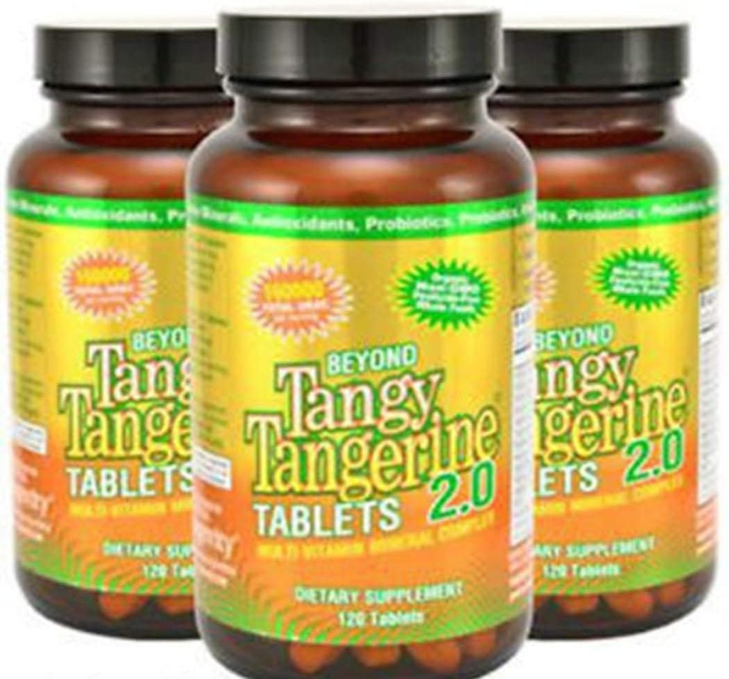 Youngevity Beyond Tangy Tangerine 2.0 Complejo Multi-Vitamin & Mineral - Hecho con alimentos naturales y completos Silencio 160,000 ORAC viv 120 Tablets - 3-Pack