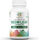 Organic Aura Neem Capsules. 100% Puro y Potente. Raw Green Whole Superfood. Hecho con hojas enteras de neem. Agente de desintoxicación del milagro.