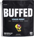 Energy Powder Stick Packs, Drink Mix | Clean, Healthy Boost Packets | 150mg Caffeine + Hydration | Nootropics, Organic Mushrooms, B-Vitamins, Electrolytes | 30 Pack-Venom Berry