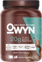 OWYN Sólo lo que necesitas Polvo de proteínas de base vegetal, Chocolate oscuro, 1.17 libras