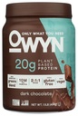 OWYN Sólo lo que necesitas Polvo de proteínas de base vegetal, Chocolate oscuro, 1.17 libras