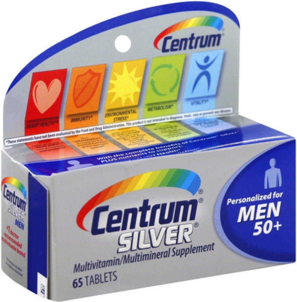 Centrum Silver Men 50+ Tabletas multivitamina 65 ea