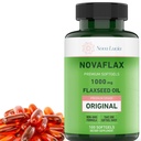 Nueva Lucía Orgánica Flaxseed Oil Capsules 1000mg – Omega 3 6 9 Softgels for Hair, Skin & Nails – No Gluten-Free, Hexane-Free, Easy to Swallow – 100 Liquid Softgels