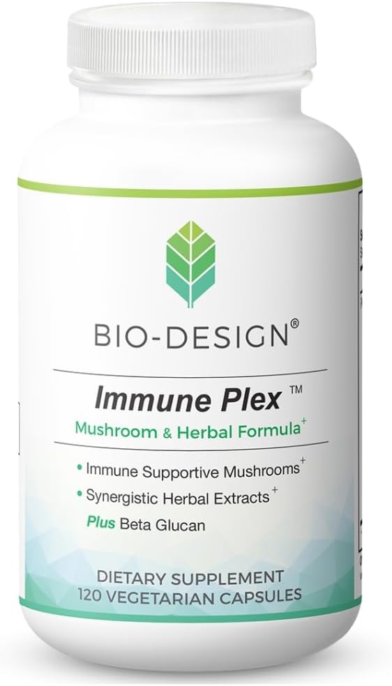 Immune Plex Mushroom " Herbal Fórmula - Blend propietaria con Beta Glucan, Reishi " Shiitake Mushrooms, " Milk Thistle Silymarin for Daily Immune Health Support - 120 Capsules