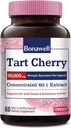 Bonawell Tart Cherry Capsules 60:1 Extract, 30000mg Strength, Made from Montmorency Tart Cherries, Powerful Uric Acid Cleanse, 2 Month Supply, 60 Capsules
