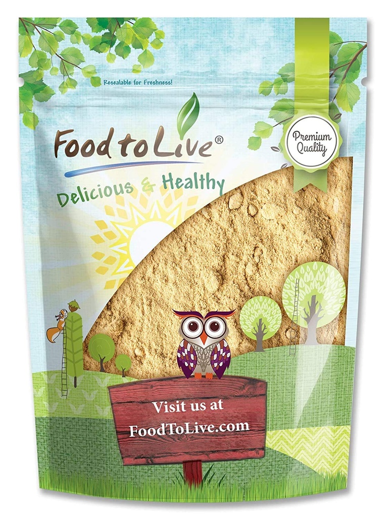 Comida para Vivir Amarillo Maca Powder, 8 onzas – Raw Ground Maca Root, Vegan, Kosher, Keto, No Galatinized, Bulk, Rich en Vitamina C