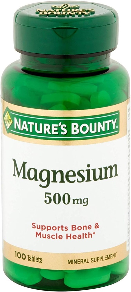 Magnesio de recompensa de la naturaleza 500 mg Tabletas 100 ea (Pack of 4)
