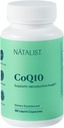 NATALIST CoQ10 Ubiquinone 120 mg Fertilidad Diaria Vitamina Potente Antioxidante Defensa y Energía Celular Suplemento de Apoyo - Alta Absorción para Hombres Vegan, No GMO - 60 cápsulas líquidas