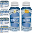 enterade AO 48 Botellas Naranja y Vanilla Bundle, Especialmente Formulado para reducir el tratamiento Efectos secundarios GI, 8oz Naranja (2 Packs de 12) + 8oz Vainilla (2 Packs de 12)