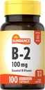 Sundance Vitamina B-2 tención 100mg tención 100 Capsules ← Esencial Suplemento de Vitamina ← No GMO y Fórmula Libre Gluten