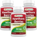 Best Naturals Hawthorn Berry 565 mg 180 Capsules (180 Conde (Pack of 3))