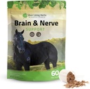 Herbs de Plata Cerebro &amp; Nerve Apoyo Suplemento para Caballos - Suplementos de Caballos para Focus, Salud Mental &amp; Brain Support - Contiene Herbal Blend de Ginkgo, Gotu Kola, &amp; Más - 1 lb 60-Day Supply