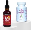 Bricker Labs B-12 Blast Liquid Vitamin B-12 + 7-Keto DHEA Metabolite 50 mg - Active Life: Energy and Weight Management Supplement Bundles