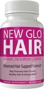 Nuevo Glo Hair Skin and Nails Suplemento - Advanced Unique Hair Growth Vitamins and Minerals with Biotin - Gluten Free 60 Capsules - Hair Lash Skin and Nails Extra Strength Formula Growth Booster