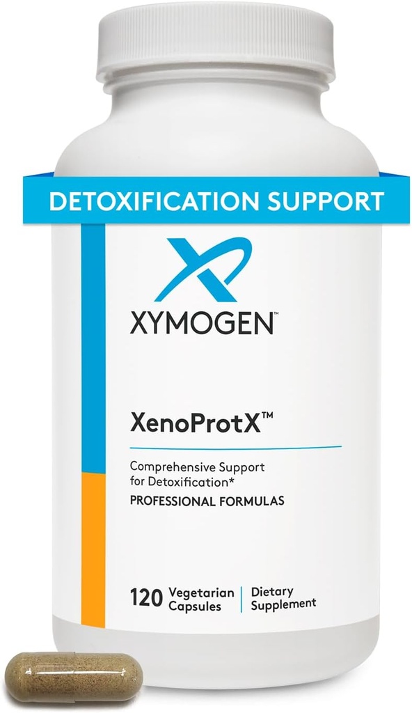 XYMOGEN XenoProtX - Soporta metabolismo estrógeno saludable + Xenoestrogens Detox - DIM, NAC, Calcio D-Glucarate + Fitonutrientes Suplementos para apoyar la salud del hígado (120 cápsulas)