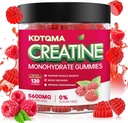Cretina Monohydrate Gummies for Men &amp; Women 120 CT - 5600mg de Monohidrato de Creatina por Serving, Monohidrato de Creatina Chewable para el apoyo muscular " Energy Boost, Sugar Free, Vegan (Raspberry Flavor)