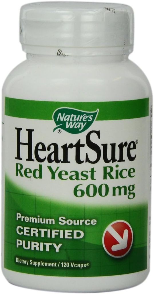 Camino de la naturaleza CorazónSure Rice de levadura roja 600 mg Dos veces al día, 120 VCaps