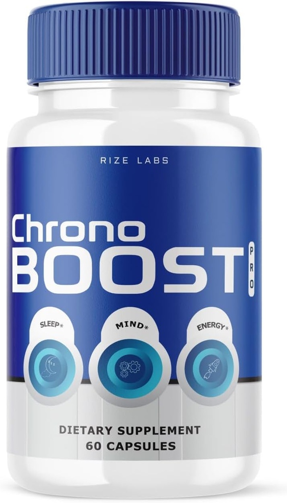 rize labs Chrono Boost Pro Capsules, Supports Sleep and Brain Health, Advanced Formula, Herbal Supplement (60 Capsules)