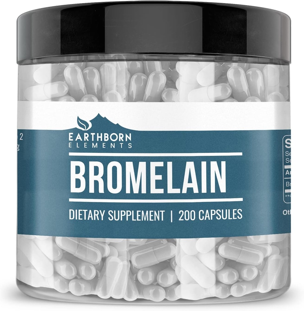 Elementos tercos Bromelain 200 capsules, Puro " Undiluted, No Additives