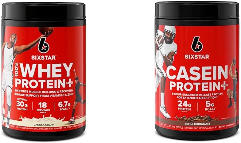 Serie Elite de seis estrellas 100% Whey Protein Plus Vainilla Cream 1.8lbs US & Casein Protein Powder Elite Casein Protein Powder Slow-Digesting Micellar Casein Protein