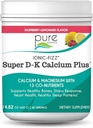 Ionic Fizz Super D-K Calcium Plus por Esencia Pura - con Magnesio Extra, Vitamina D3, Vitamina K2 para Huesos Fuertes y Soporte de Estrés - Raspberry Lemonade - 14.82oz
