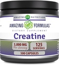Amazing Formulas Creatine 3000 Mg Amino Acid Suplemento Silencio Capsules ← Non-GMO Silencio Gluten-Free Silencio Hecho en EE.UU. (1 Pack Silencio 500 Cuenta)