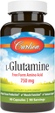 Carlson - L-Glutamina, Free-Form Amino Acid, 750 mg, Muscle Tissue Production, 90 cápsulas