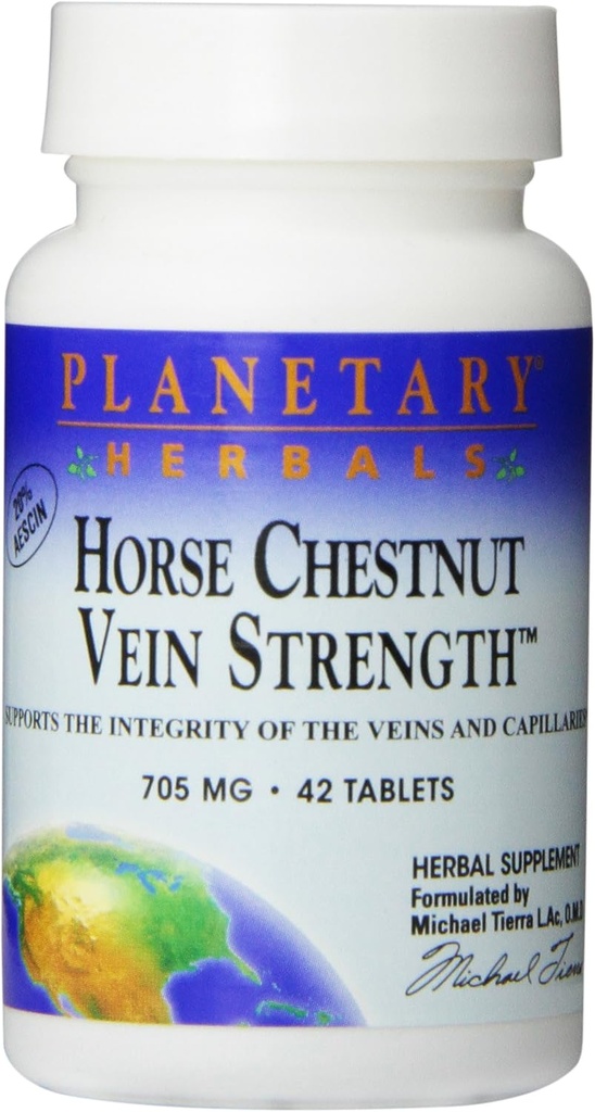 Herbals planetarios Caballo Chestnut Vein Strength Tablets, 42 Conde