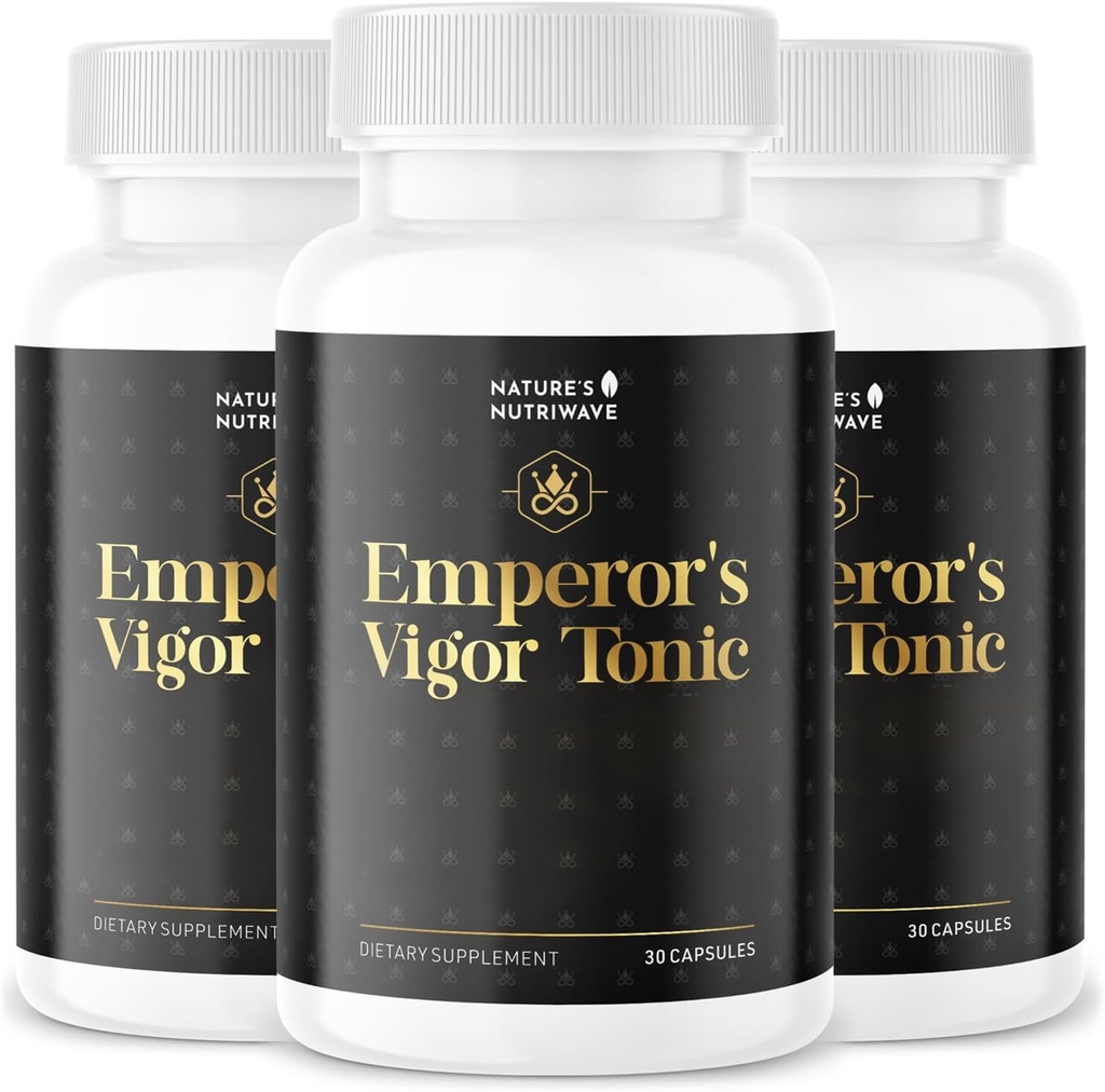 Tónica de Vigor del Emperador - Suplemento Herbal 100% Natural No-GMO, No Estimulantes, Fácil de Usar Silencio 60 Capsules, 3 Month Supply Silencio Made in USA