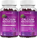 Calcio Magnesio Zinc Gummies with High Absorption Magnesium Glycinate 200mg, Potassium -Plant Calcium Supplement w/ D3 &amp; Sea Moss for Bone, Muscles, Calm Mood & Sleep Support- Kids &amp; adults (2 Pack)