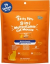 Zesty Paws 8-in-1 Multivitamina Cat Vitaminas &amp; Suplementos Mousse - Cat Vitaminas para Indoor Cats - Saludable Treat Squeeze Up for Gut, Immune, Heart, Skin & Coat Support - Chicken 14ct