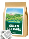TeeLux Decaf Green Tea Bags, puro té verde decaffeinado, Super Antioxidante, caliente té helado, 200 cuenta