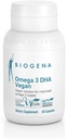 Biogena Omega 3 DHA Vegan: Suplemento con base vegetal de aceite de algas para una fuente mejorada de Omega-3 (60 cápsulas – uno al día)
