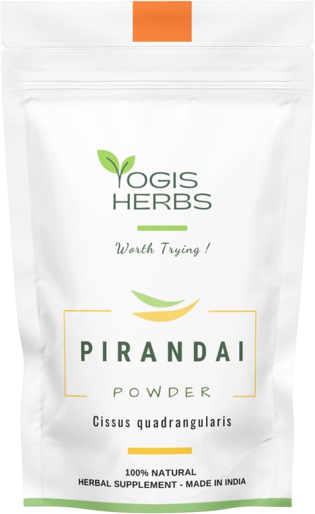 YOGIS HERBS Pirandai Powder (Cissus quadrangularis) – Suplemento Herbal (3.5 Ounce)