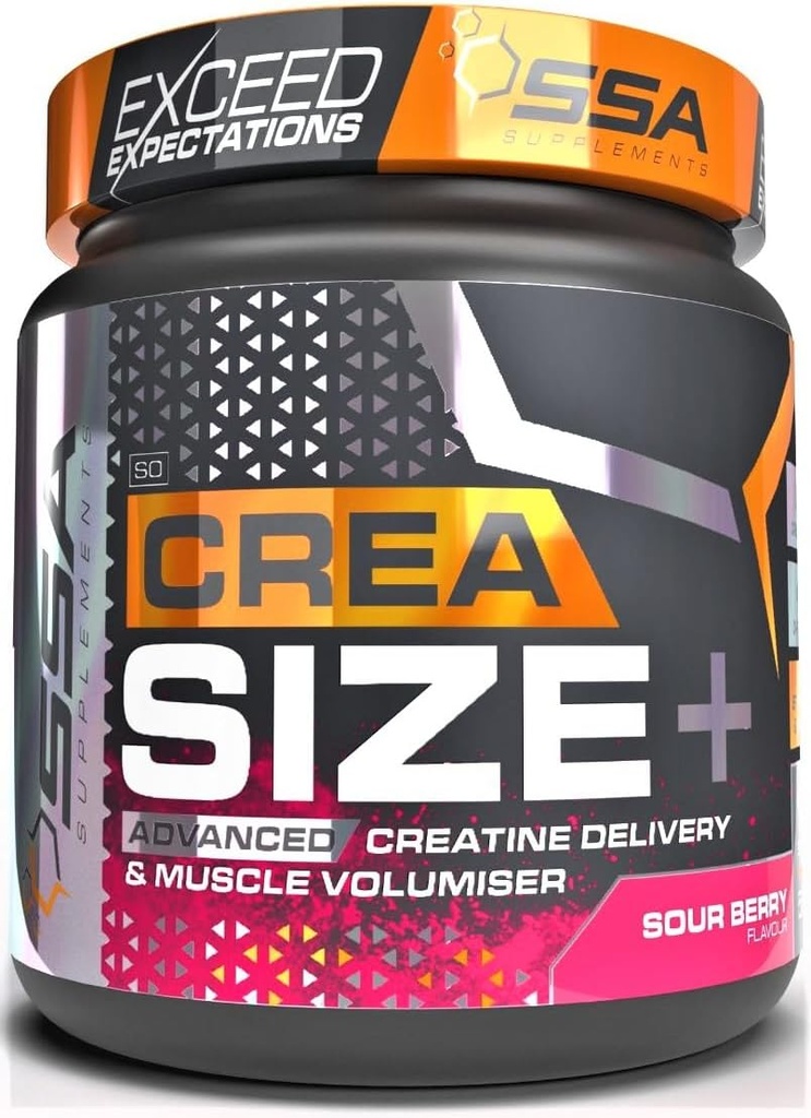 SSA Creatine Monohydrate Powder con D-Ribose para la ganancia muscular y la volumización, Rapid Muscle Recovery ← Pure Micronized Creatine ← Time Release Blend ← 1.2lb (Melon Candy)