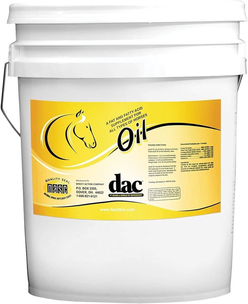DAC Suplemento de aceite para todos los caballos 5 Gallon
