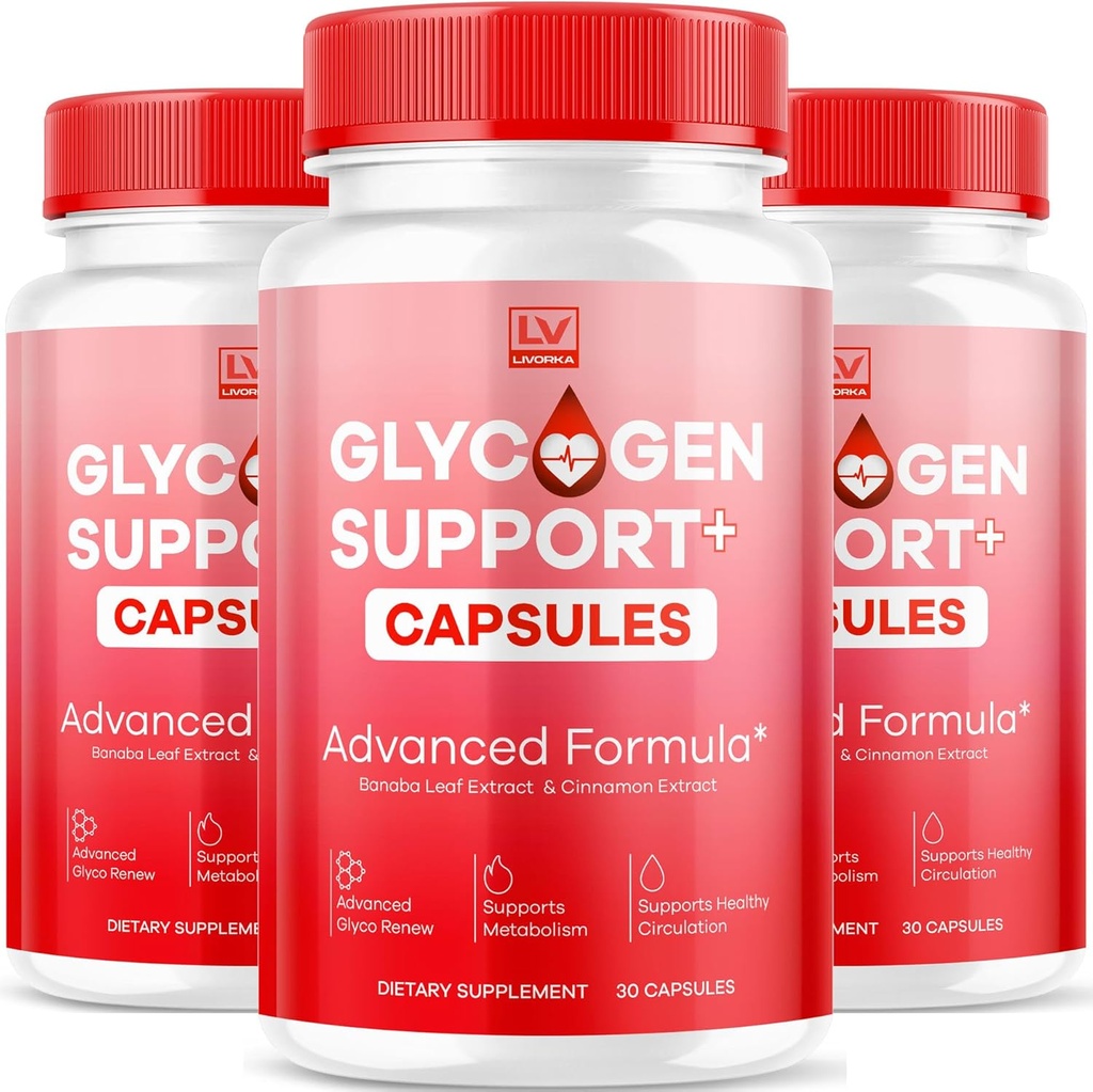 (3 Pack) Glycogen Support Supplement Advanced Formula, Glycogen Support Capsules, Glycogen Support, Advanced Glycogen Support Formula, Glycogen Support Reseñas de suplementos, 90 cápsulas para 3 meses