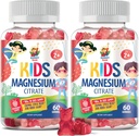 Magnesium Gummies for Kids &amp; Adults - 100mg - Calm Magnesium Chews - Magnesium Citrate Chewable Suplemento para Mood &amp; Muscle Support - 2Pack