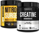 Fabricación de Nitrosurge Construir Pre Workout con Creatina para el Edificio del Musculo (30 Servimientos, Blanco Ártico) & Polvo de Monohidrato de Creatina para el Crecimiento del Musculo &amp; Aumento de Fuerza (30 Servimientos, Desflavorados)
